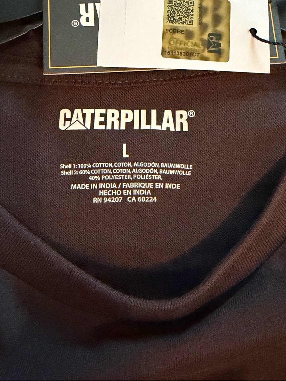 NWT Men's Caterpillar Graphic Long Sleeve Thermal Waffle Twofer - Size Large - Picture 5 of 5